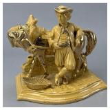 Eichwald Yellow Ware Figurine, 5.5 inches wide