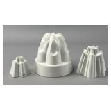 Set of Three Ceramic Jelly Molds