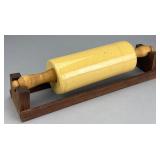 Yellow Ware Rolling Pin with Handles