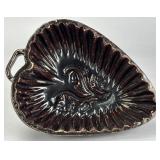 Leaf-Shaped Ceramic Dish with Handle