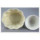Scalloped Ceramic Bowl and Spiral Cup