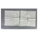 Whitework Embroidered Linen Pillow Covers 16", 18"
