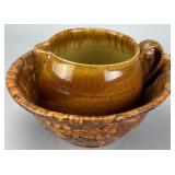 Ceramic Pitcher and Bowl Set, Approx. 5 inches