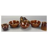 Hull Pottery Rita Egg Separator & Brown Ware Group