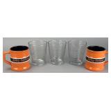 Harley-Davidson Ceramic Mug and Glass Set