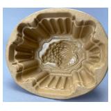 Yellow Ware Grape Mold, 7 inches