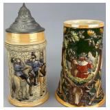 Gerz Military Beer Stein and Stag Hunter Stein
