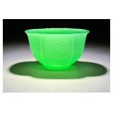 Steuben Glass Quatrefoil 6415 Green Art Glass Vase