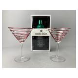 Glass Martini Glasses Set
