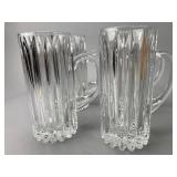 Set of Four Clear Glass Mugs