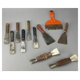 Assortment of Putty Knives and Scrapers
