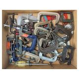 Metal C-Clamps and Screwdriver