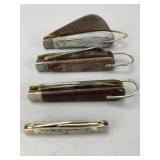 Set of Four Folding Knives