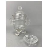 Glass Lidded Container and Bowl