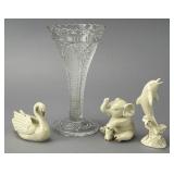 Lenox Porcelain Figurines with Vase