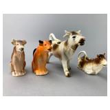 Ceramic Cow Creamers, Set of 4