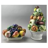 Italian Ceramic Fruit Arrangements