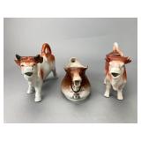 Set of Ceramic Cow-Shaped Creamers