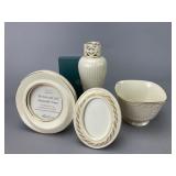 Lenox Ceramic Set with Frames and Vase