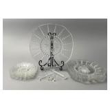 Pressed Glass Plates and Stirrers