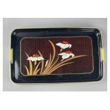 Lacquered Floral Tray
