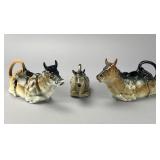 3 Ceramic Cow-Shaped Creamers