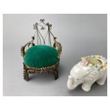 Metal Chair with Velvet Pin Cushions