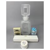 Frosted Glass Bottle with Stopper