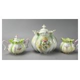 Porcelain Tea Set with Floral Decoration
