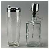 Glass Cocktail Shaker and Bottle