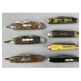 Seven Folding Pocket Knives