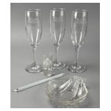 Glassware Set with Branded Flutes