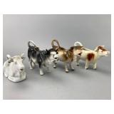 Set of Ceramic Cow Creamers