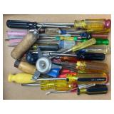 Assorted Hand Tools with Screwdrivers