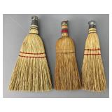 Straw Brooms with Metal Caps