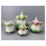 Porcelain Tea Set with Floral Motifs