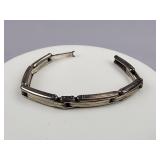 Antique Marguerite .935 Silver Gatelink Band