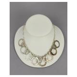 Mexico C11 Sterling Hammered Circles Necklace