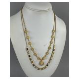 Gold Over Sterling Silver Opal Gemstone Necklaces