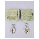 Judith Ripka Sterling Collection Citrine Pendants