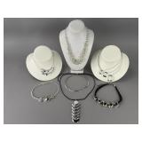 Silver Tone, Cable Style Necklaces