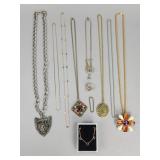 Silver Gold Tone Multi Gemstone Necklaces, Ring
