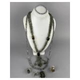 Silver Labradorite Rings, Bead Bracelet Necklaces