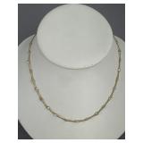 14K CZ Mesh 18 Inch Necklace Italy 1758 AR