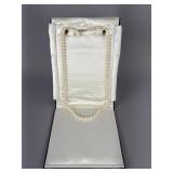 14K YG Cultured Pearl Necklace, 14K AT&T Charm