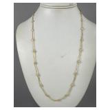 14K CZ Mesh 24 Inch Necklace Italy 1758 AR