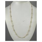 14K CZ Mesh 24 Inch Necklace Italy 1758 AR