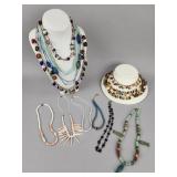Multi Colored Beaded Necklaces, Bracelets