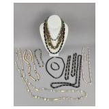 Multi Color Round Bead Necklace and Bracelets