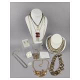 Chico Signed Silver Gold Tone Design Necklaces